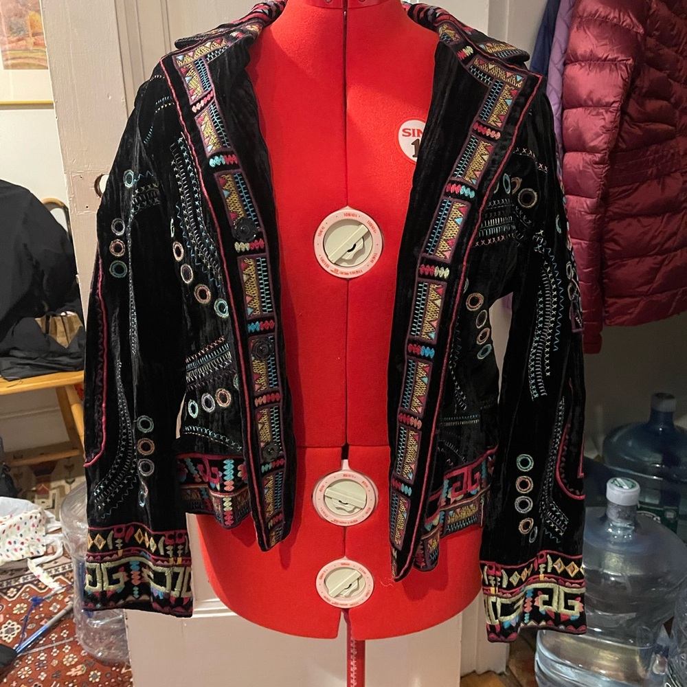 Cold water Creek Embroidered Jacket